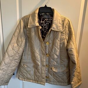 Casual Identity Champagne quilted coat size large